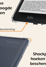 Nomfy Hoesje Geschikt voor Kobo Clara BW Tablet Hoes Siliconen Case Met Screenprotector - Shockproof Back Cover Geschikt voor Kobo Clara BW - Transparant