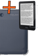 Nomfy Hoesje Geschikt voor Kobo Clara BW Tablet Hoes Siliconen Case Met Screenprotector - Shockproof Back Cover Geschikt voor Kobo Clara BW - Transparant