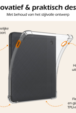 Nomfy Hoesje Geschikt voor Kobo Libra Colour Tablet Hoes Siliconen Case Met Screenprotector - Shockproof Back Cover Geschikt voor Kobo Libra Colour - Transparant
