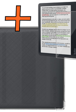 Nomfy Hoesje Geschikt voor Kobo Libra Colour Tablet Hoes Siliconen Case Met Screenprotector - Shockproof Back Cover Geschikt voor Kobo Libra Colour - Transparant