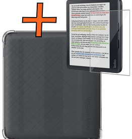 Nomfy Nomfy Kobo Libra Colour Hoesje Siliconen Transparant met Screenprotector