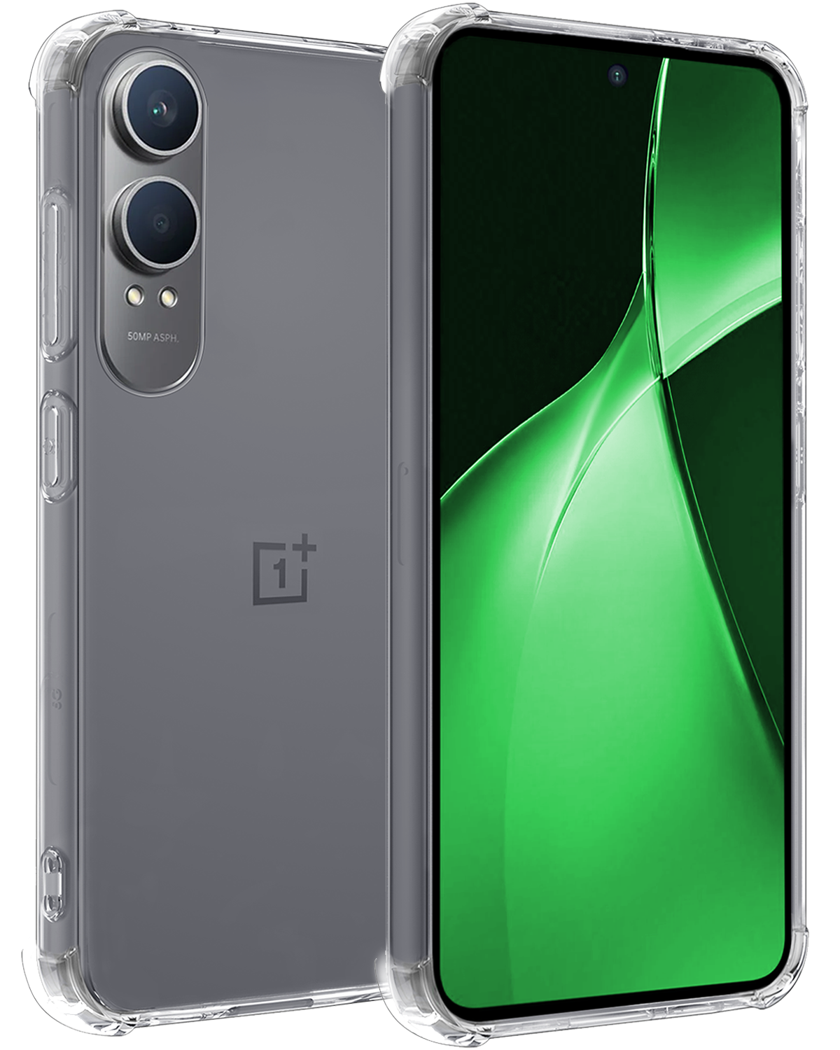 BASEY. Hoesje Geschikt voor OnePlus Nord CE4 Lite Hoesje Siliconen Shock Proof Case Hoes - Hoes Geschikt voor OnePlus Nord CE4 Lite Hoes Cover Case Shockproof - Transparant