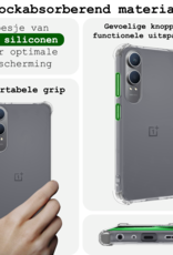 BASEY. Hoesje Geschikt voor OnePlus Nord CE4 Lite Hoesje Siliconen Shock Proof Case Hoes - Hoes Geschikt voor OnePlus Nord CE4 Lite Hoes Cover Case Shockproof - Transparant - 2 PACK