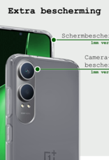 BASEY. Hoesje Geschikt voor OnePlus Nord CE4 Lite Hoesje Siliconen Case Hoes - Hoes Geschikt voor OnePlus Nord CE4 Lite Hoes Cover Case - Transparant