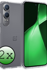 BASEY. Hoesje Geschikt voor OnePlus Nord CE4 Lite Hoesje Siliconen Case Hoes - Hoes Geschikt voor OnePlus Nord CE4 Lite Hoes Cover Case - Transparant - 2 PACK