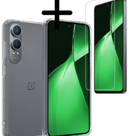 BASEY. BASEY. OnePlus Nord CE4 Lite Hoesje Siliconen Met Screenprotector - Transparant