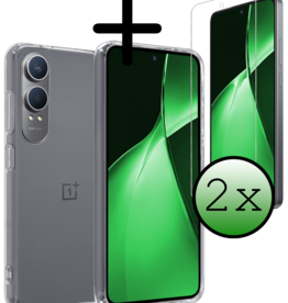 BASEY. BASEY. OnePlus Nord CE4 Lite Hoesje Siliconen Met 2x Screenprotector - Transparant
