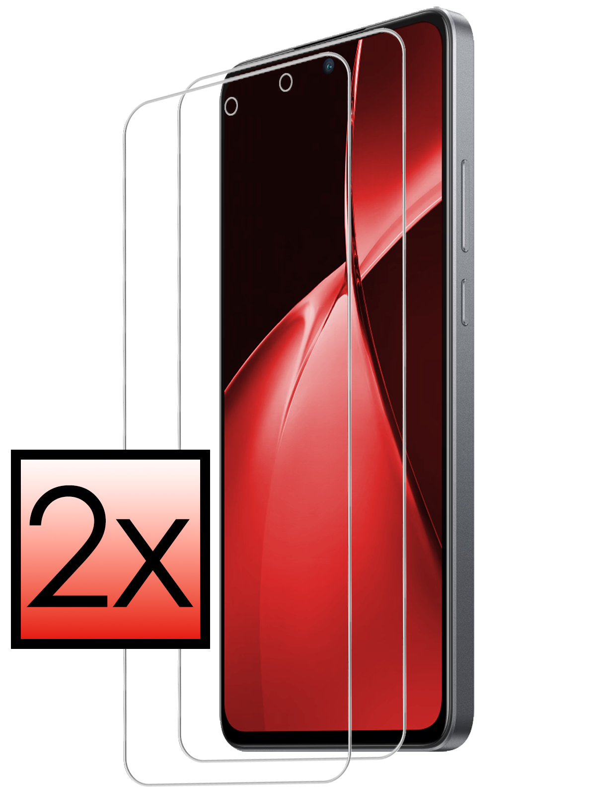 NoXx Screenprotector Geschikt voor OnePlus Nord CE4 Lite Screenprotector Glas Gehard Tempered Glass - Screenprotector Geschikt voor OnePlus Nord CE4 Lite Screen Protector Screen Cover - 2 PACK