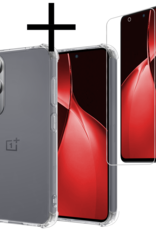 NoXx Hoesje Geschikt voor OnePlus Nord CE4 Lite Hoesje Siliconen Shock Proof Case Hoes Met Screenprotector - Hoes Geschikt voor OnePlus Nord CE4 Lite Hoes Cover Case Shockproof - Transparant