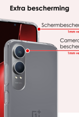 NoXx Hoesje Geschikt voor OnePlus Nord CE4 Lite Hoesje Siliconen Case Hoes - Hoes Geschikt voor OnePlus Nord CE4 Lite Hoes Cover Case - Transparant