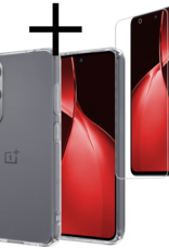 NoXx Hoesje Geschikt voor OnePlus Nord CE4 Lite Hoesje Siliconen Case Hoes Met Screenprotector - Hoes Geschikt voor OnePlus Nord CE4 Lite Hoes Cover Case - Transparant