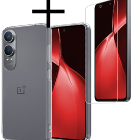 NoXx NoXx OnePlus Nord CE4 Lite Hoesje Siliconen Met Screenprotector - Transparant