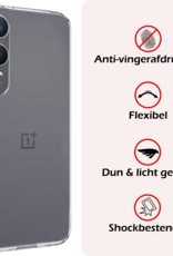 NoXx Hoesje Geschikt voor OnePlus Nord CE4 Lite Hoesje Siliconen Case Hoes Met Screenprotector - Hoes Geschikt voor OnePlus Nord CE4 Lite Hoes Cover Case - Transparant