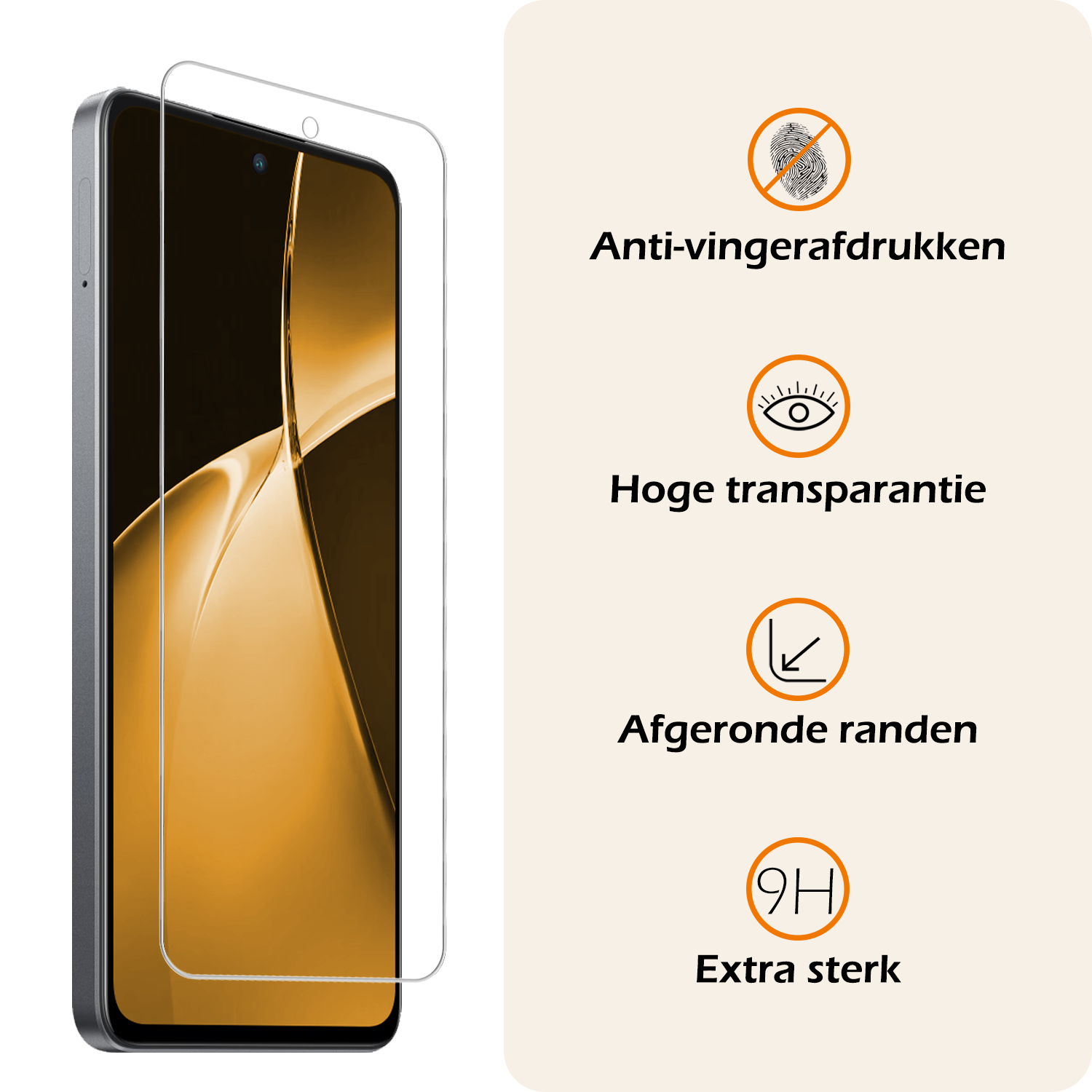 Nomfy Screenprotector Geschikt voor OnePlus Nord CE4 Lite Screenprotector Glas Gehard Tempered Glass - Screenprotector Geschikt voor OnePlus Nord CE4 Lite Screen Protector Screen Cover