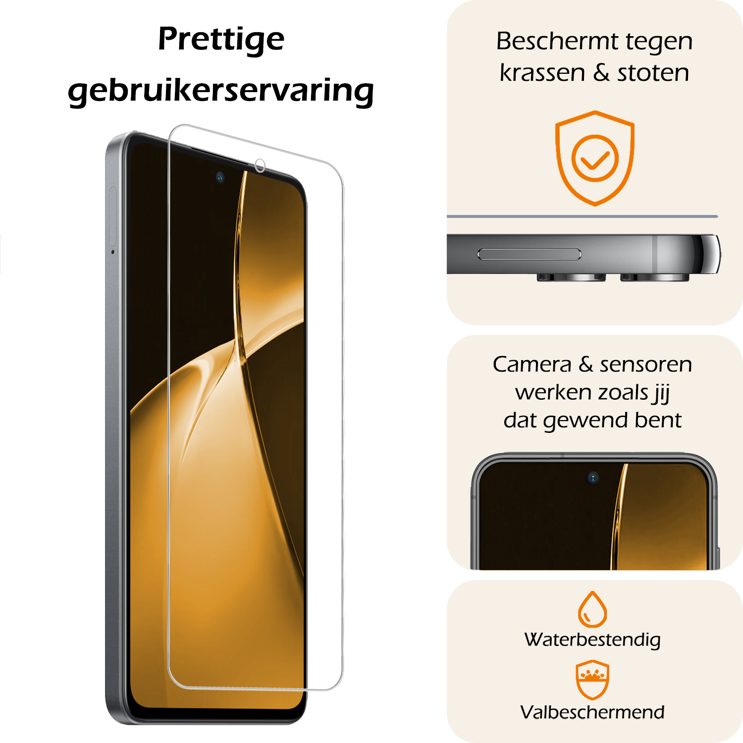 Nomfy Screenprotector Geschikt voor OnePlus Nord CE4 Lite Screenprotector Glas Gehard Tempered Glass - Screenprotector Geschikt voor OnePlus Nord CE4 Lite Screen Protector Screen Cover