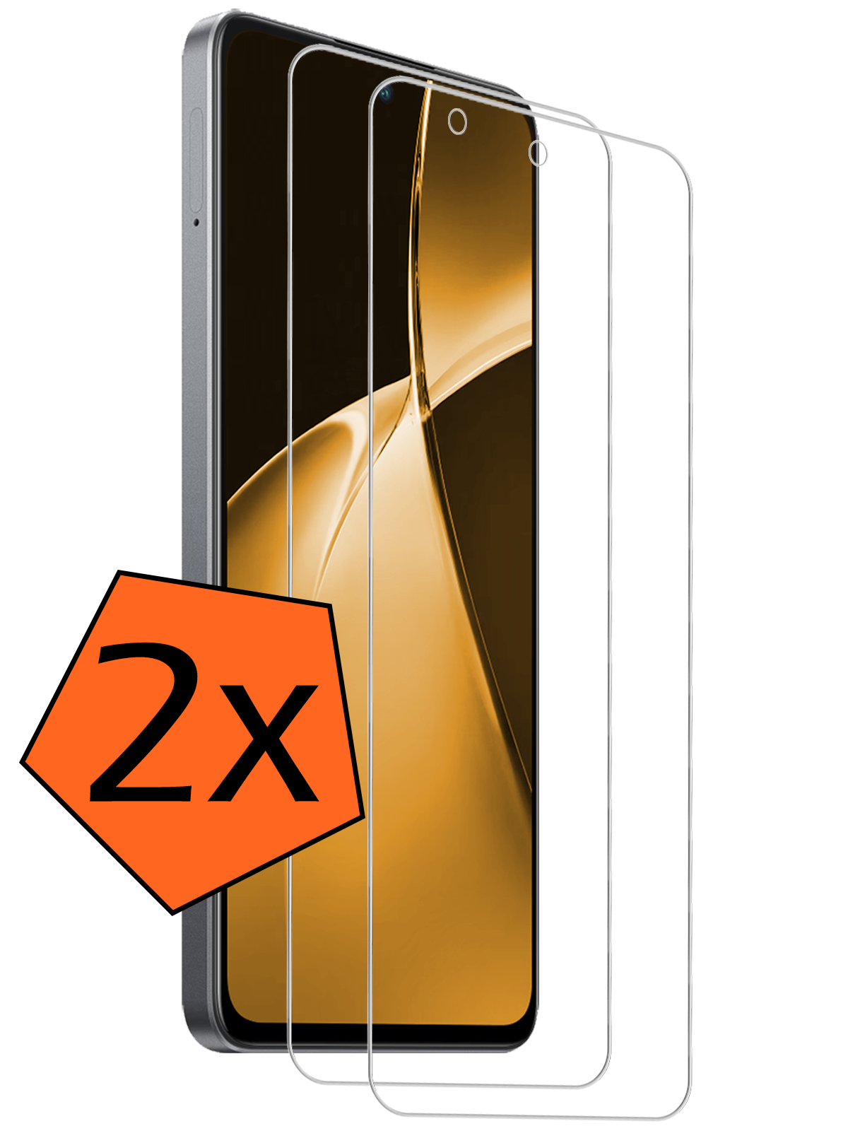 Nomfy Screenprotector Geschikt voor OnePlus Nord CE4 Lite Screenprotector Glas Gehard Tempered Glass - Screenprotector Geschikt voor OnePlus Nord CE4 Lite Screen Protector Screen Cover - 2 PACK