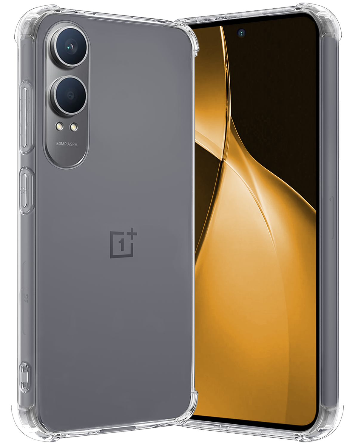 Nomfy Hoesje Geschikt voor OnePlus Nord CE4 Lite Hoesje Siliconen Shock Proof Case Hoes - Hoes Geschikt voor OnePlus Nord CE4 Lite Hoes Cover Case Shockproof - Transparant