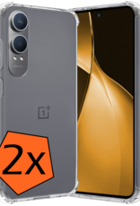 Nomfy Hoesje Geschikt voor OnePlus Nord CE4 Lite Hoesje Siliconen Shock Proof Case Hoes - Hoes Geschikt voor OnePlus Nord CE4 Lite Hoes Cover Case Shockproof - Transparant - 2 PACK