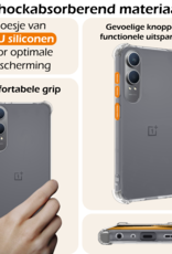 Nomfy Hoesje Geschikt voor OnePlus Nord CE4 Lite Hoesje Siliconen Shock Proof Case Hoes - Hoes Geschikt voor OnePlus Nord CE4 Lite Hoes Cover Case Shockproof - Transparant - 2 PACK