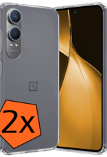 Nomfy Hoesje Geschikt voor OnePlus Nord CE4 Lite Hoesje Siliconen Case Hoes - Hoes Geschikt voor OnePlus Nord CE4 Lite Hoes Cover Case - Transparant - 2 PACK