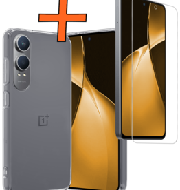 Nomfy Nomfy OnePlus Nord CE4 Lite Hoesje Siliconen Met Screenprotector - Transparant