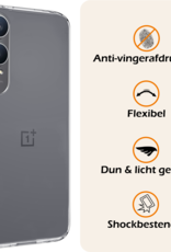 Nomfy Hoesje Geschikt voor OnePlus Nord CE4 Lite Hoesje Siliconen Case Hoes Met Screenprotector - Hoes Geschikt voor OnePlus Nord CE4 Lite Hoes Cover Case - Transparant