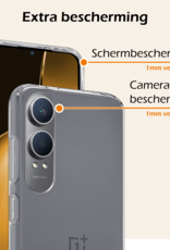 Nomfy Hoesje Geschikt voor OnePlus Nord CE4 Lite Hoesje Siliconen Case Hoes Met Screenprotector - Hoes Geschikt voor OnePlus Nord CE4 Lite Hoes Cover Case - Transparant