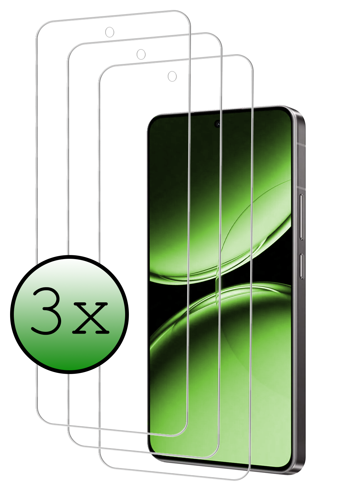 BASEY. Screenprotector Geschikt voor OnePlus Nord 4 Screenprotector Glas Gehard Tempered Glass - Screenprotector Geschikt voor OnePlus Nord 4 Screen Protector Screen Cover - 3 PACK