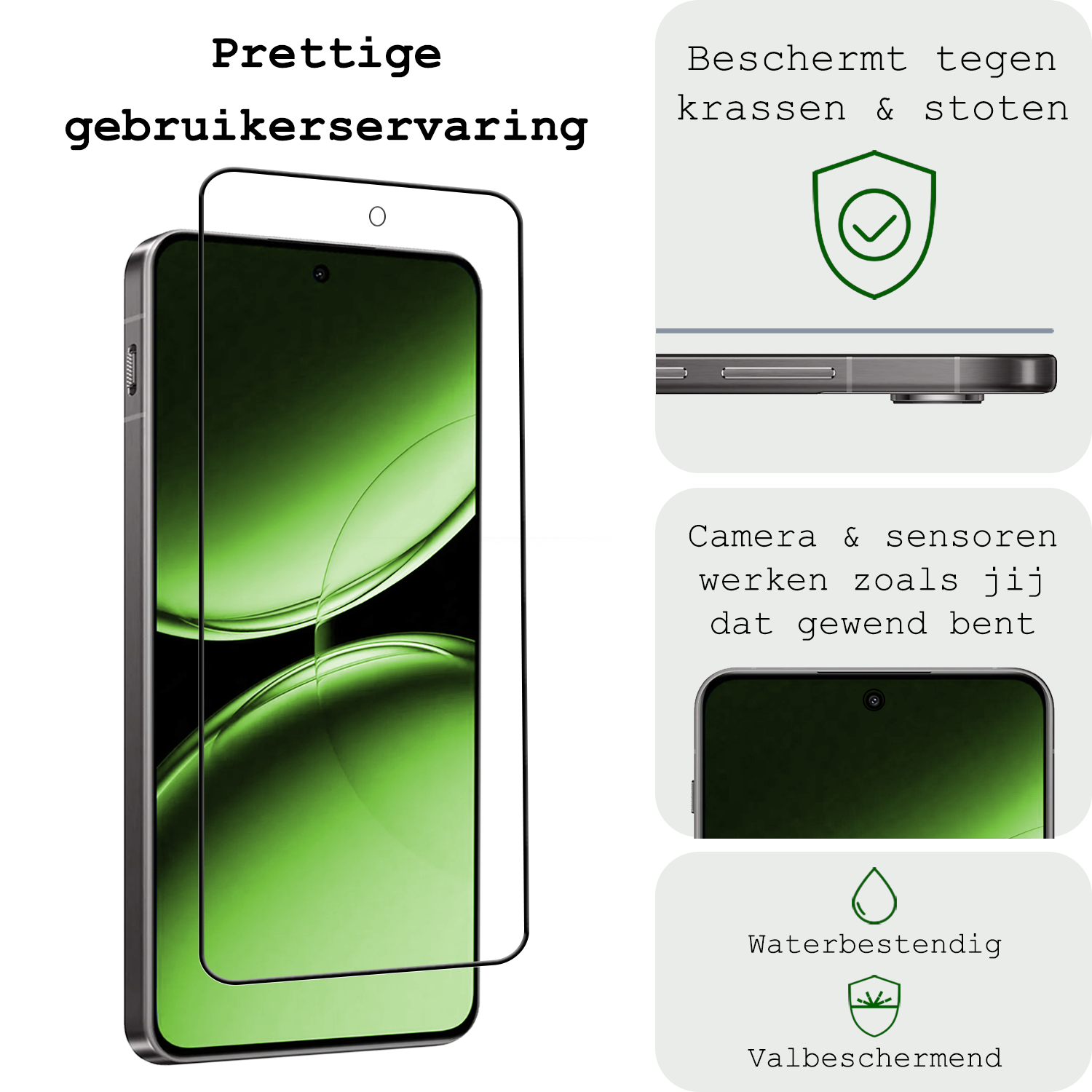 BASEY. Screenprotector Geschikt voor OnePlus Nord 4 Screenprotector Glas Gehard Tempered Glass Full Cover - Screenprotector Geschikt voor OnePlus Nord 4 Screen Protector Screen Cover