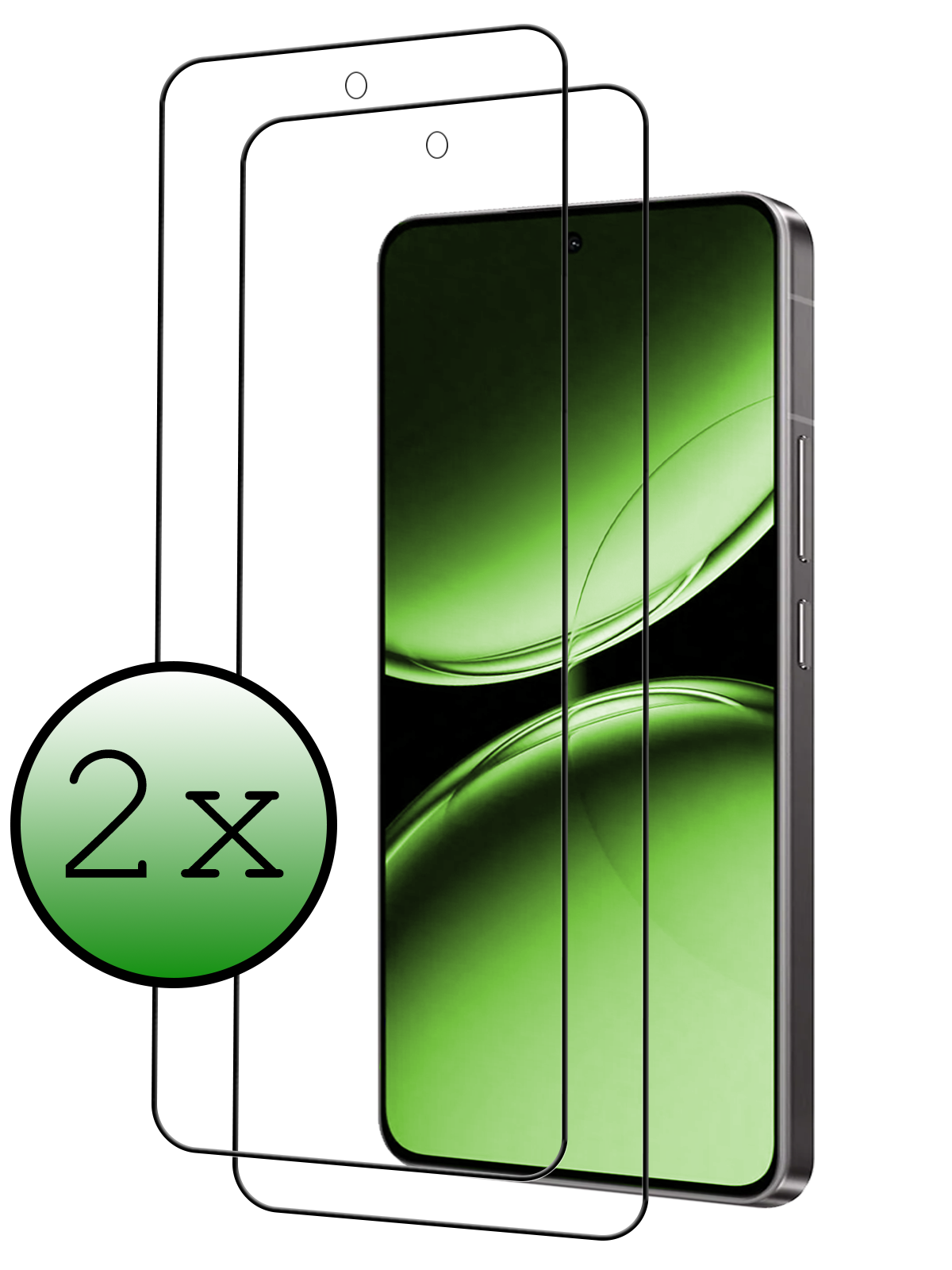 BASEY. Screenprotector Geschikt voor OnePlus Nord 4 Screenprotector Glas Gehard Tempered Glass Full Cover - Screenprotector Geschikt voor OnePlus Nord 4 Screen Protector Screen Cover - 2 PACK