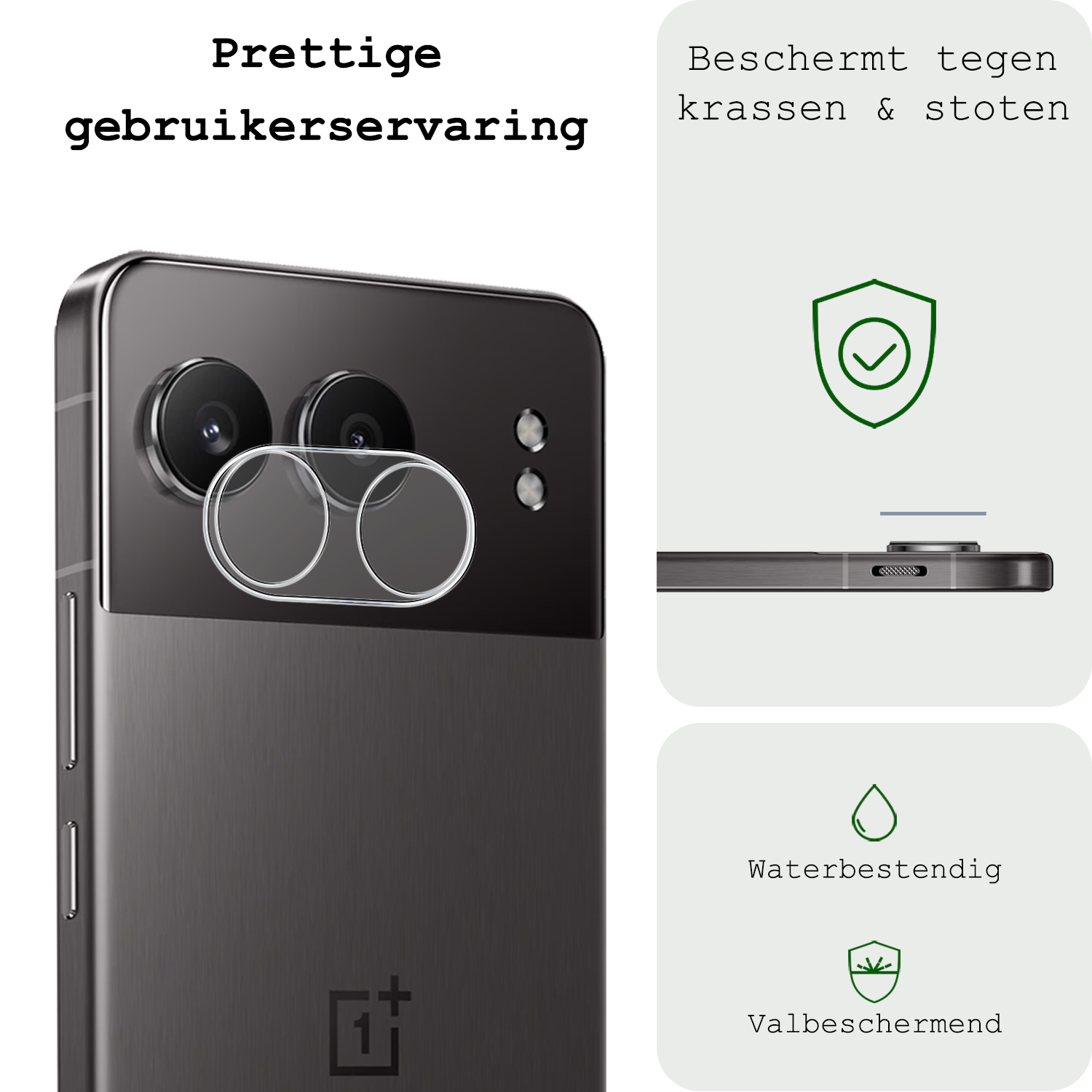 BASEY. Screenprotector Geschikt voor OnePlus Nord 4 Camera Lens Screenprotector Glas - Screenprotector Geschikt voor OnePlus Nord 4 Screenprotector Camera Protector Gehard Glas - 3 PACK