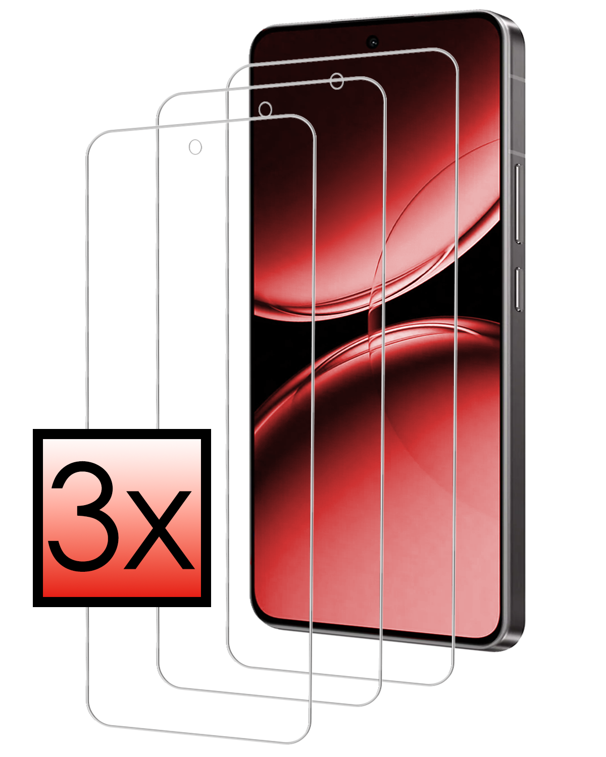 NoXx Screenprotector Geschikt voor OnePlus Nord 4 Screenprotector Glas Gehard Tempered Glass - Screenprotector Geschikt voor OnePlus Nord 4 Screen Protector Screen Cover - 3 PACK