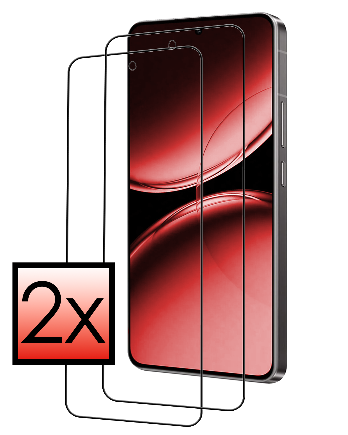 NoXx Screenprotector Geschikt voor OnePlus Nord 4 Screenprotector Glas Gehard Tempered Glass Full Cover - Screenprotector Geschikt voor OnePlus Nord 4 Screen Protector Screen Cover - 2 PACK