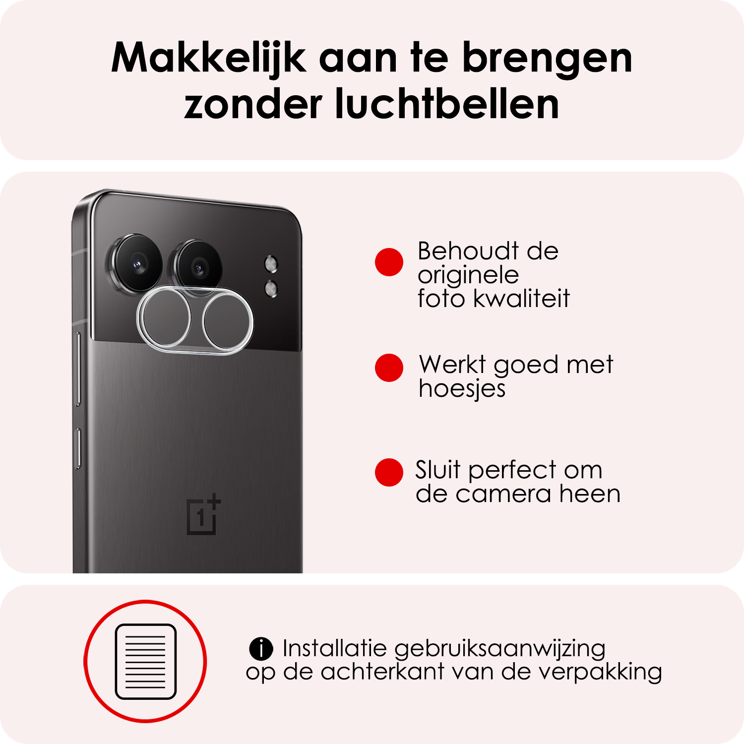 NoXx Screenprotector Geschikt voor OnePlus Nord 4 Camera Lens Screenprotector Glas - Screenprotector Geschikt voor OnePlus Nord 4 Screenprotector Camera Protector Gehard Glas