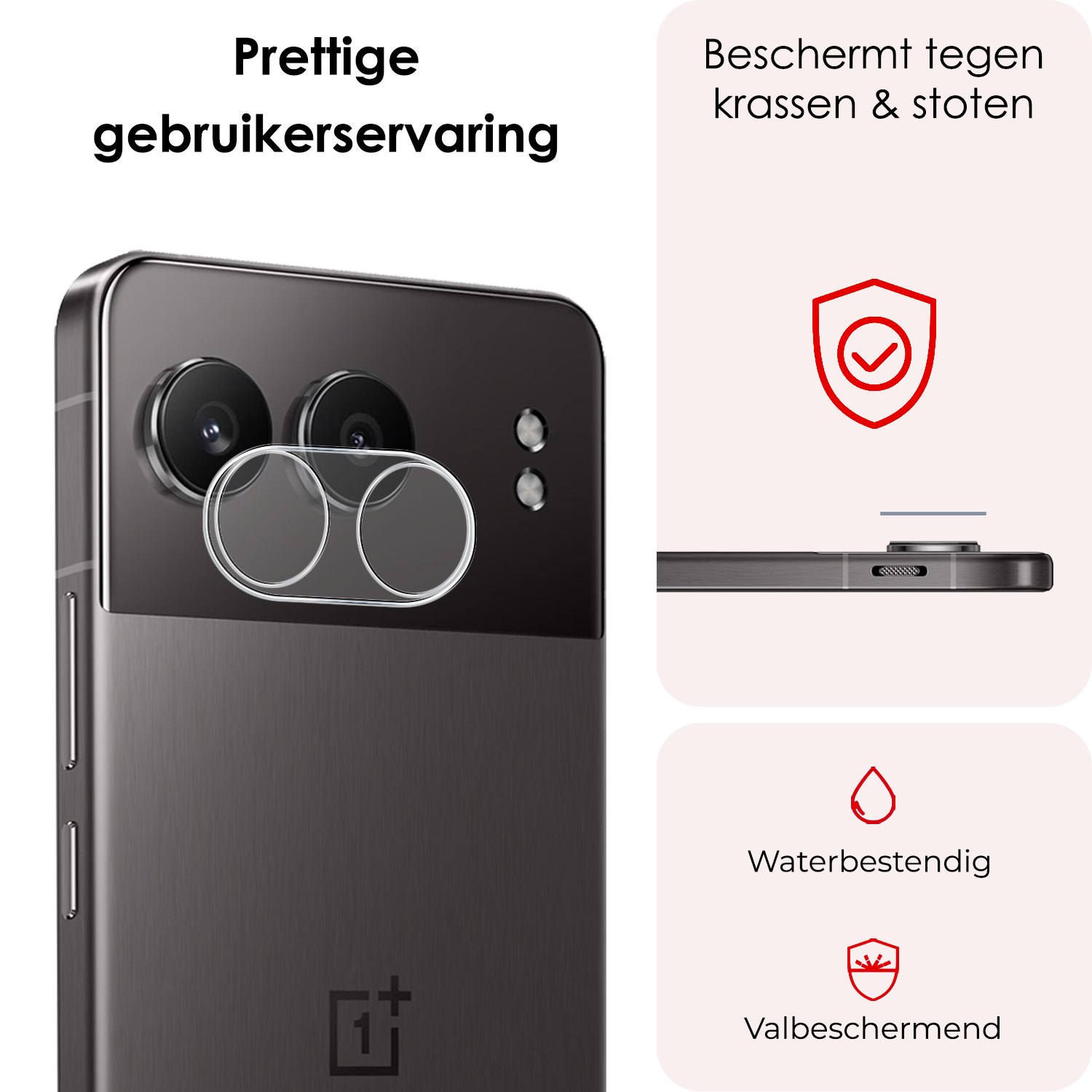 NoXx Screenprotector Geschikt voor OnePlus Nord 4 Camera Lens Screenprotector Glas - Screenprotector Geschikt voor OnePlus Nord 4 Screenprotector Camera Protector Gehard Glas
