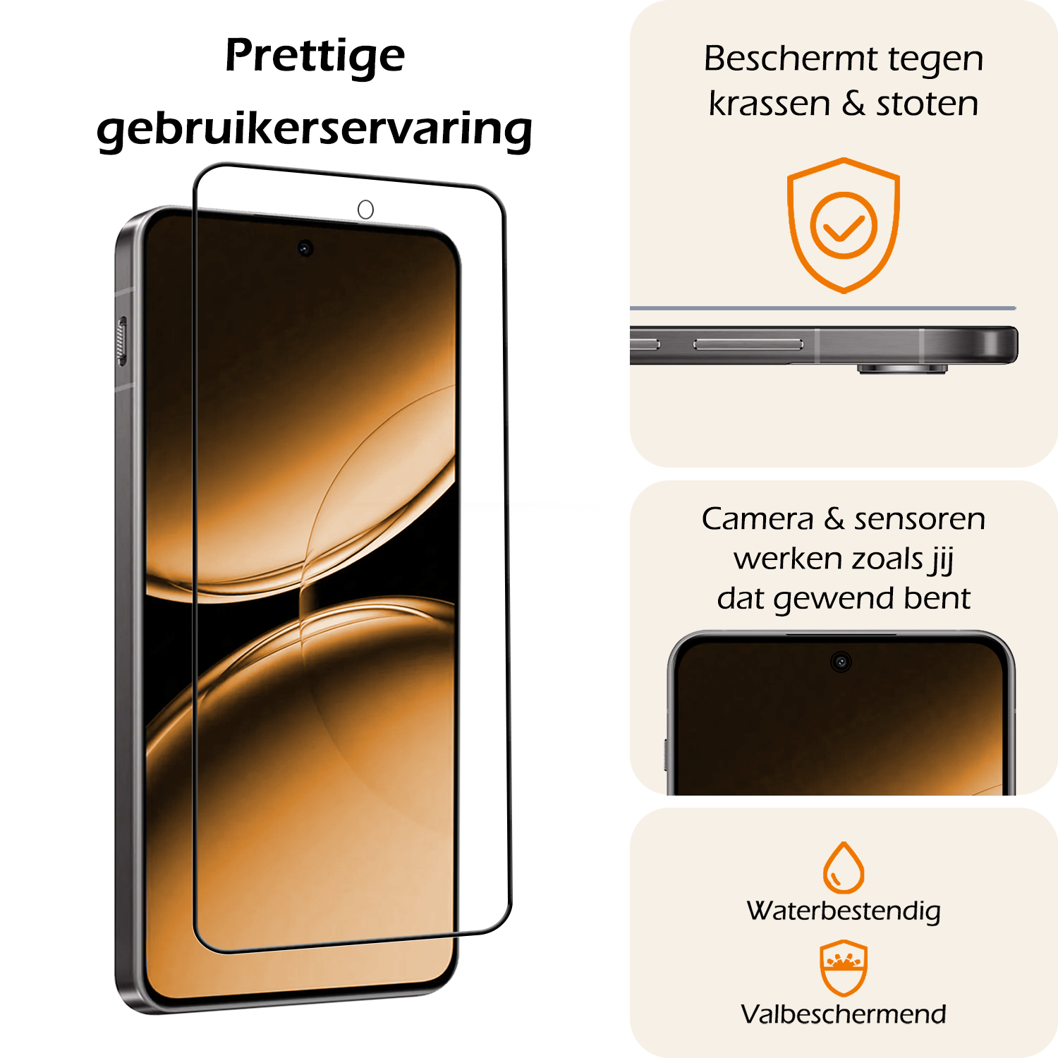 Nomfy Screenprotector Geschikt voor OnePlus Nord 4 Screenprotector Glas Gehard Tempered Glass Full Cover - Screenprotector Geschikt voor OnePlus Nord 4 Screen Protector Screen Cover - 3 PACK