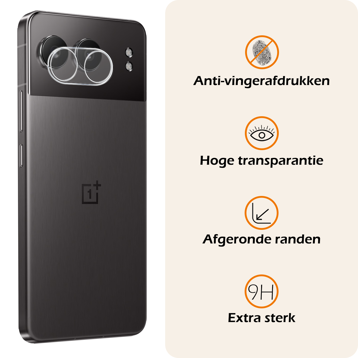 Nomfy Screenprotector Geschikt voor OnePlus Nord 4 Camera Lens Screenprotector Glas - Screenprotector Geschikt voor OnePlus Nord 4 Screenprotector Camera Protector Gehard Glas