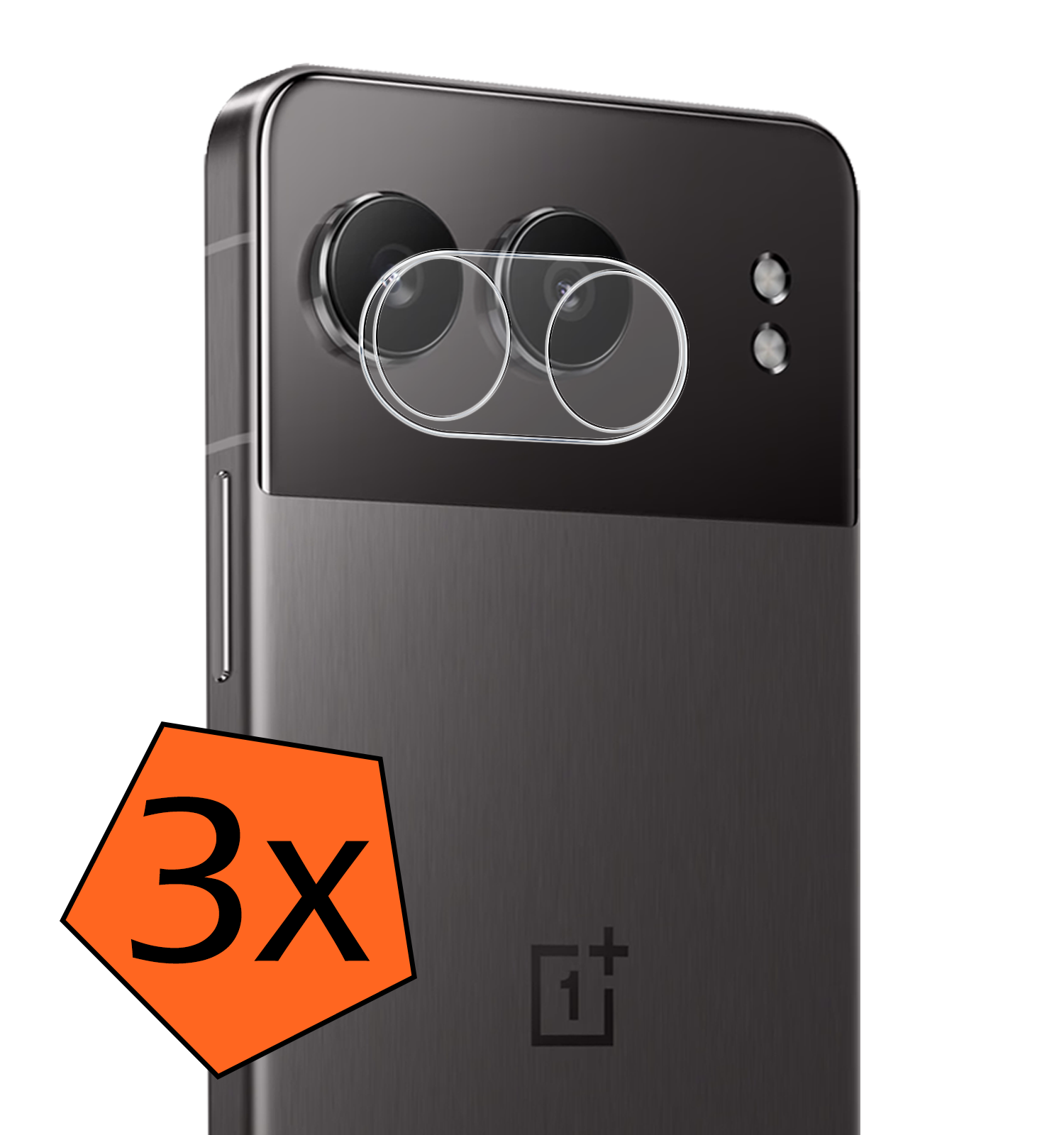 Nomfy Screenprotector Geschikt voor OnePlus Nord 4 Camera Lens Screenprotector Glas - Screenprotector Geschikt voor OnePlus Nord 4 Screenprotector Camera Protector Gehard Glas - 3 PACK