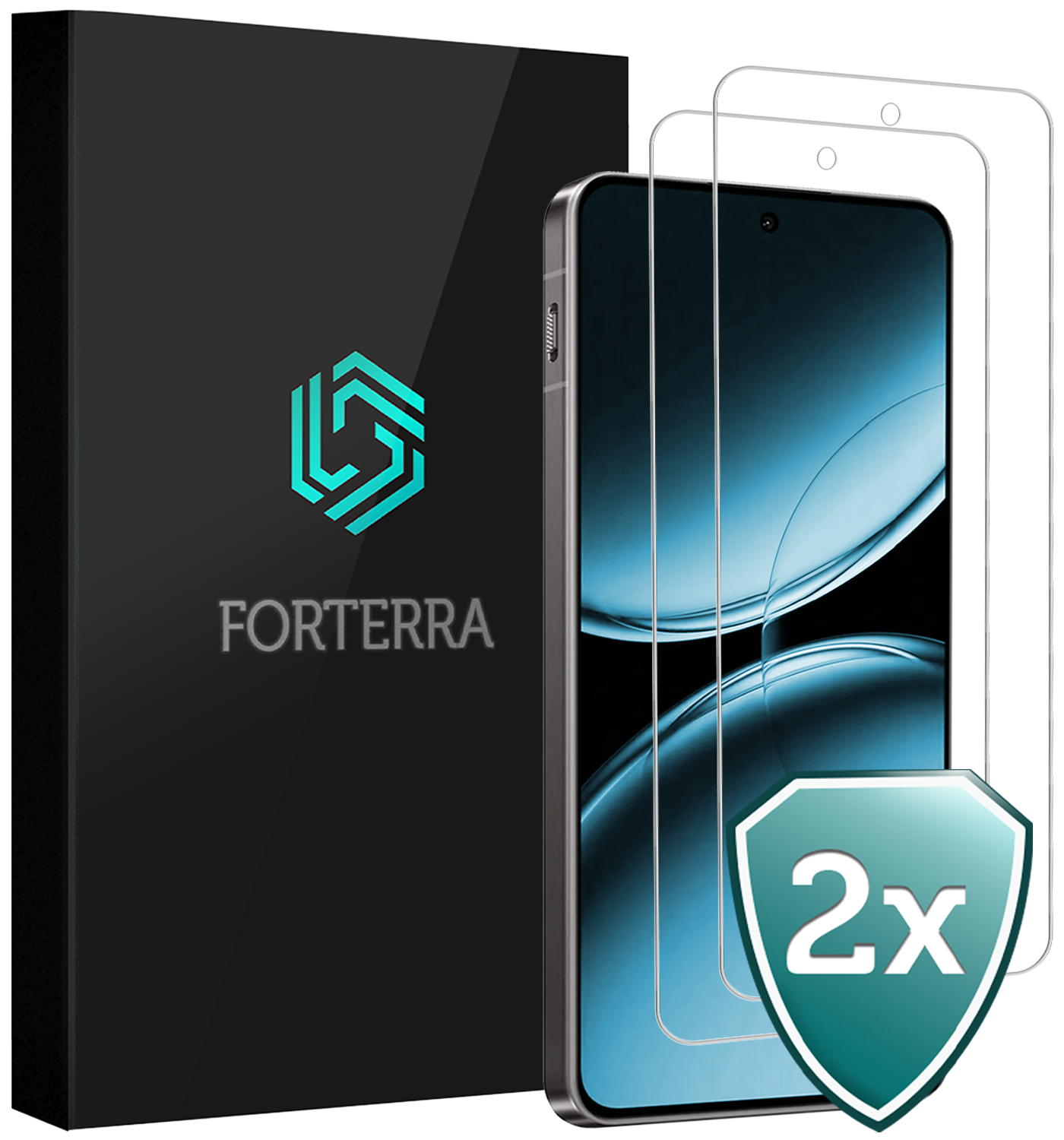 Forterra Screenprotector Geschikt voor OnePlus Nord 4 Screenprotector Glas Gehard Tempered Glass - Screenprotector Geschikt voor OnePlus Nord 4 Screen Protector Screen Cover - 2 PACK