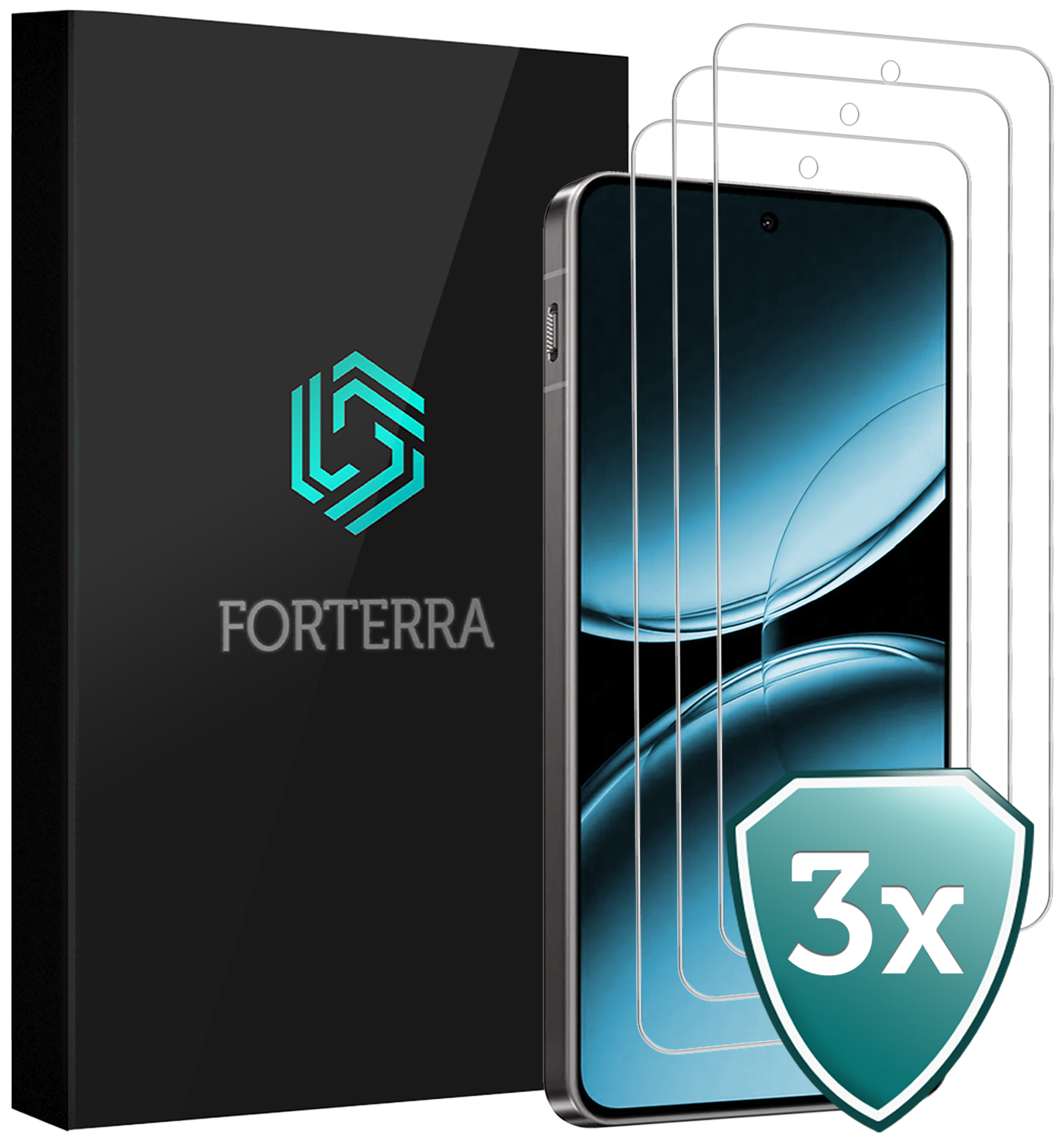Forterra Screenprotector Geschikt voor OnePlus Nord 4 Screenprotector Glas Gehard Tempered Glass - Screenprotector Geschikt voor OnePlus Nord 4 Screen Protector Screen Cover - 3 PACK