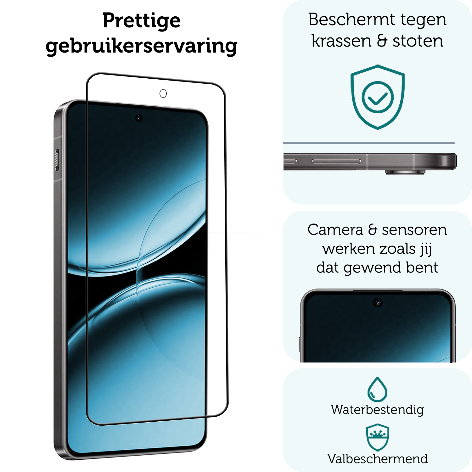 Forterra Screenprotector Geschikt voor OnePlus Nord 4 Screenprotector Glas Gehard Tempered Glass Full Cover - Screenprotector Geschikt voor OnePlus Nord 4 Screen Protector Screen Cover - 3 PACK