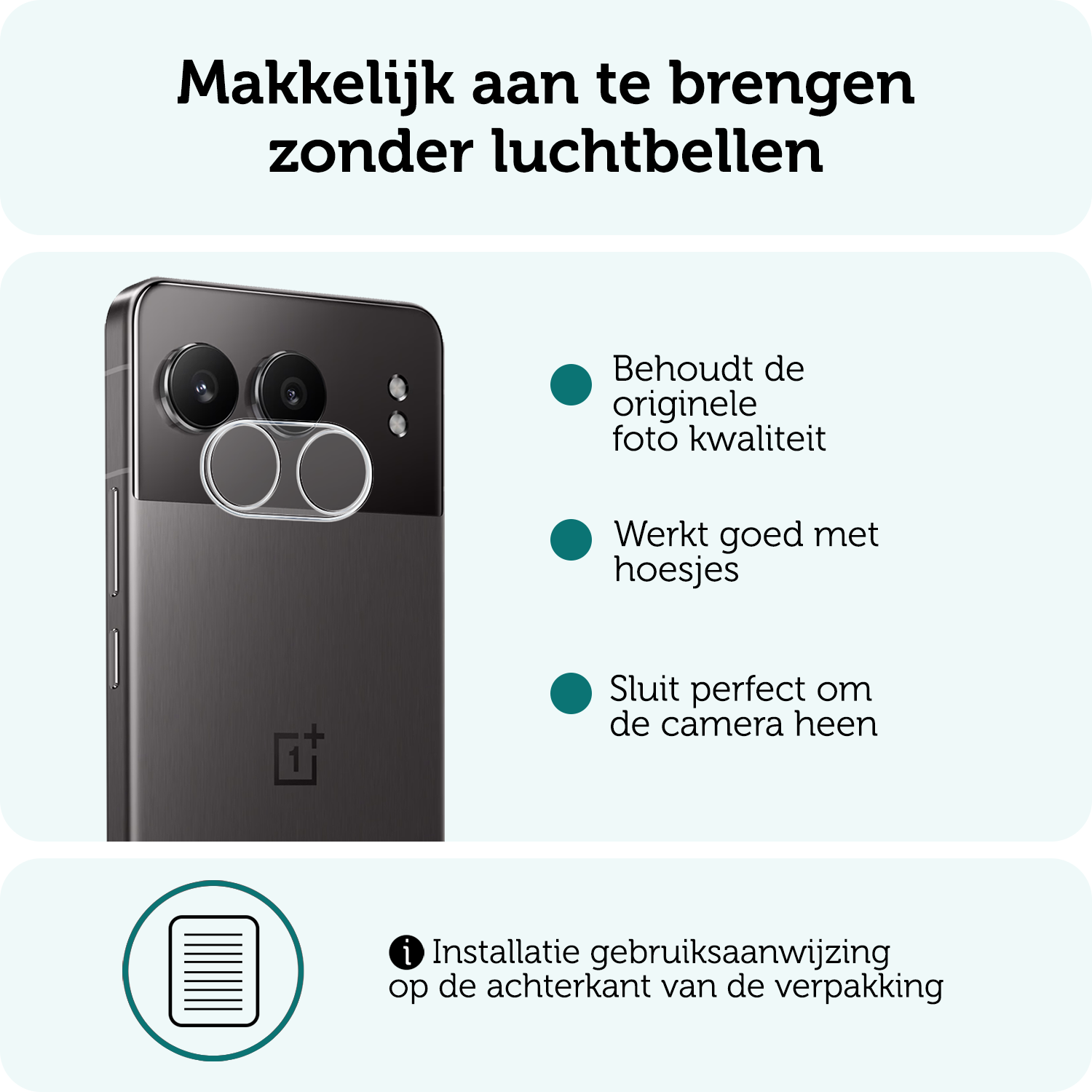 Forterra Screenprotector Geschikt voor OnePlus Nord 4 Camera Lens Screenprotector Glas - Screenprotector Geschikt voor OnePlus Nord 4 Screenprotector Camera Protector Gehard Glas