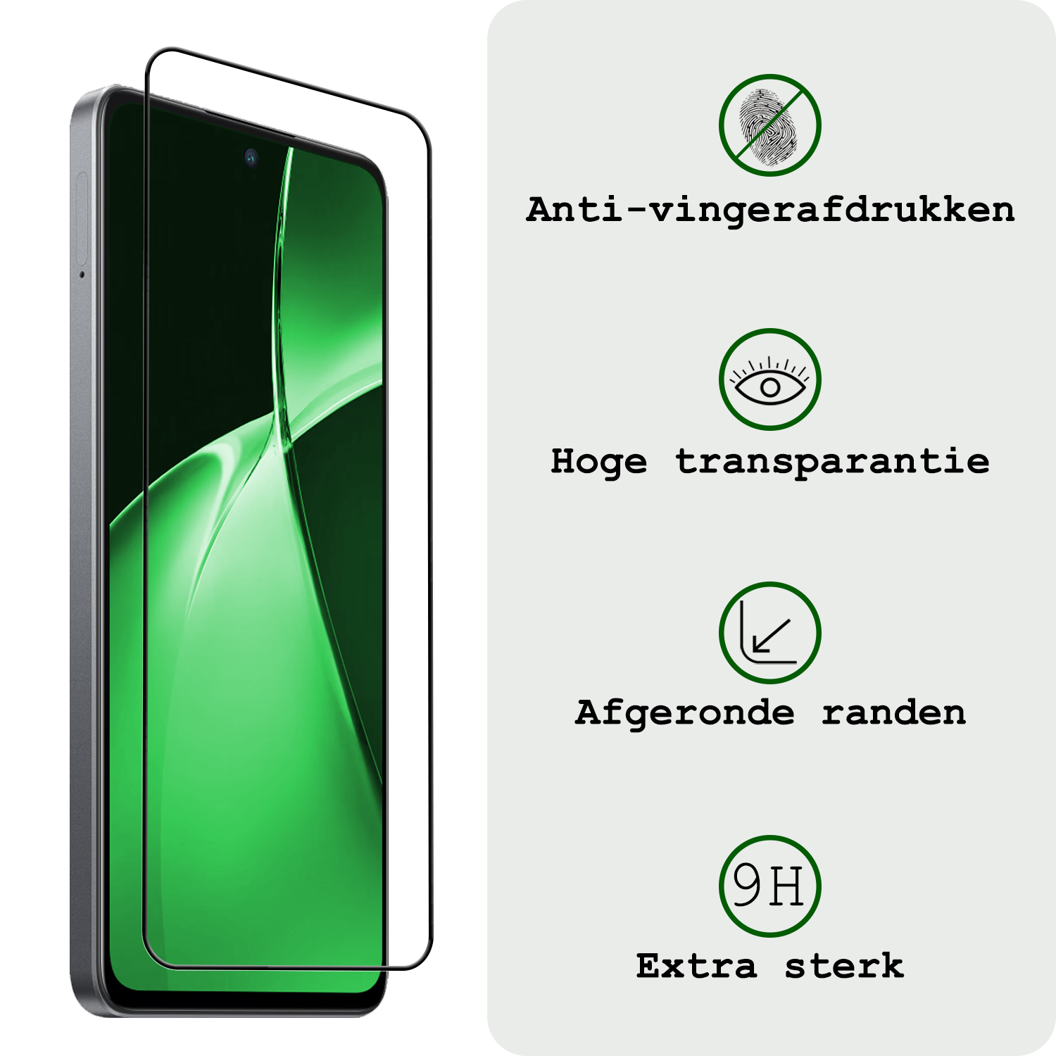 BASEY. Screenprotector Geschikt voor OnePlus Nord CE4 Lite Screenprotector Glas Gehard Tempered Glass Full Cover - Screenprotector Geschikt voor OnePlus Nord CE4 Lite Screen Protector Screen Cover