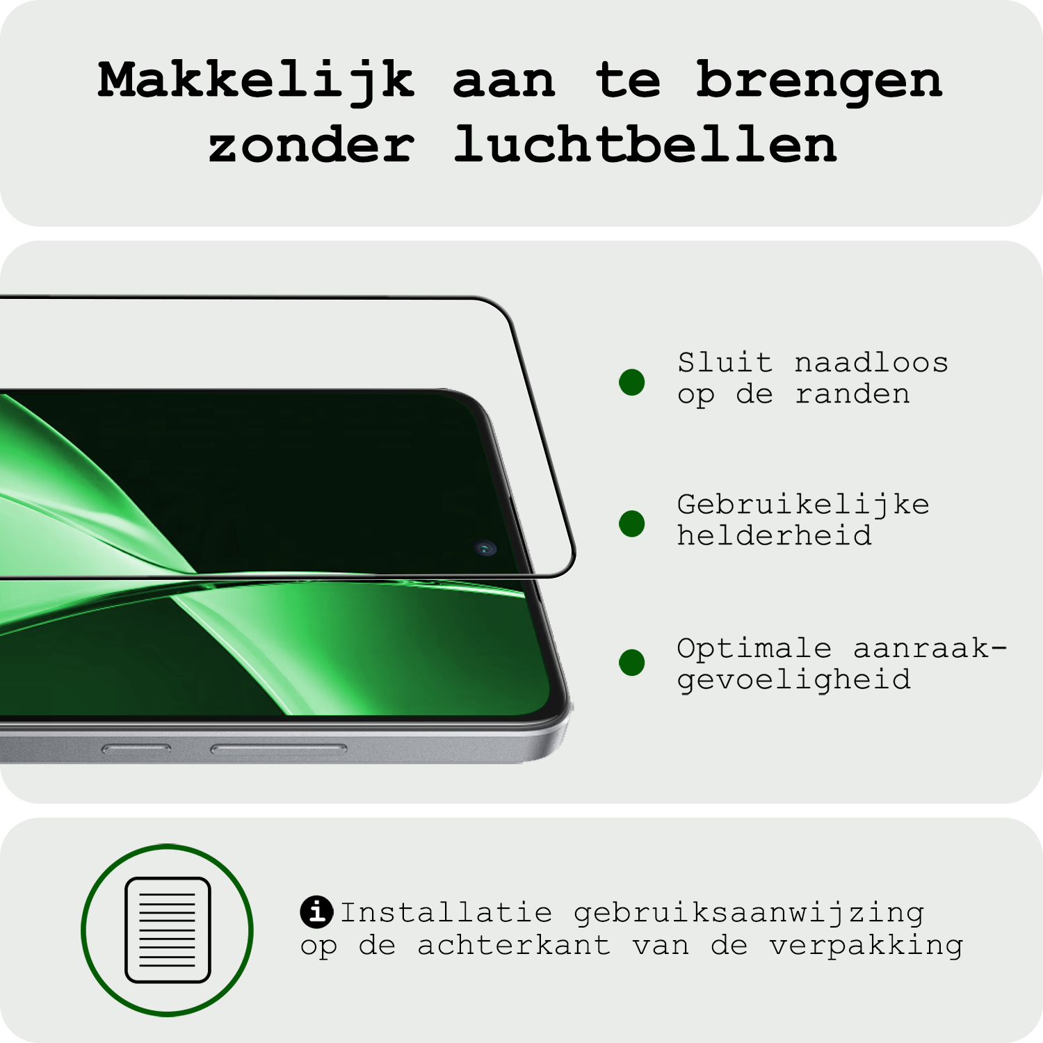 BASEY. Screenprotector Geschikt voor OnePlus Nord CE4 Lite Screenprotector Glas Gehard Tempered Glass Full Cover - Screenprotector Geschikt voor OnePlus Nord CE4 Lite Screen Protector Screen Cover