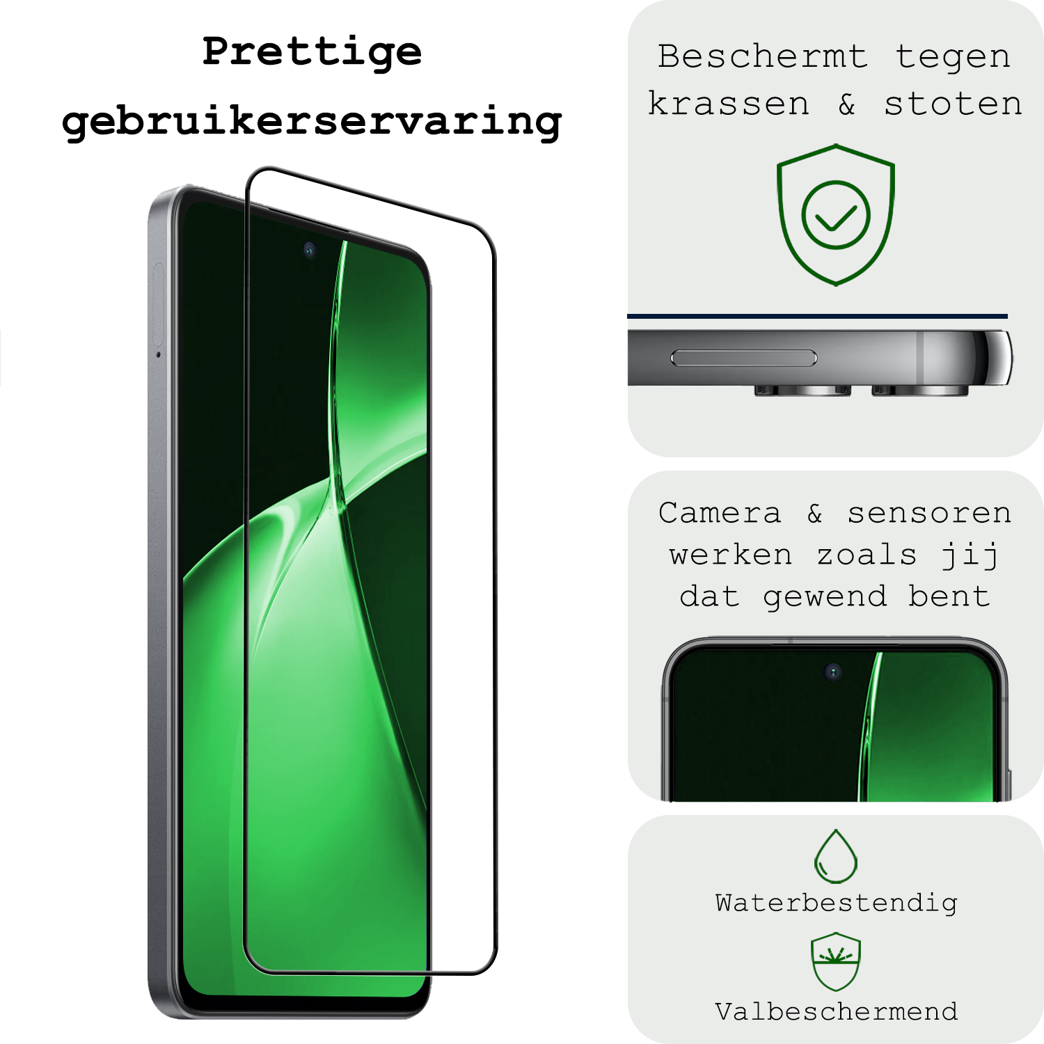 BASEY. Screenprotector Geschikt voor OnePlus Nord CE4 Lite Screenprotector Glas Gehard Tempered Glass Full Cover - Screenprotector Geschikt voor OnePlus Nord CE4 Lite Screen Protector Screen Cover