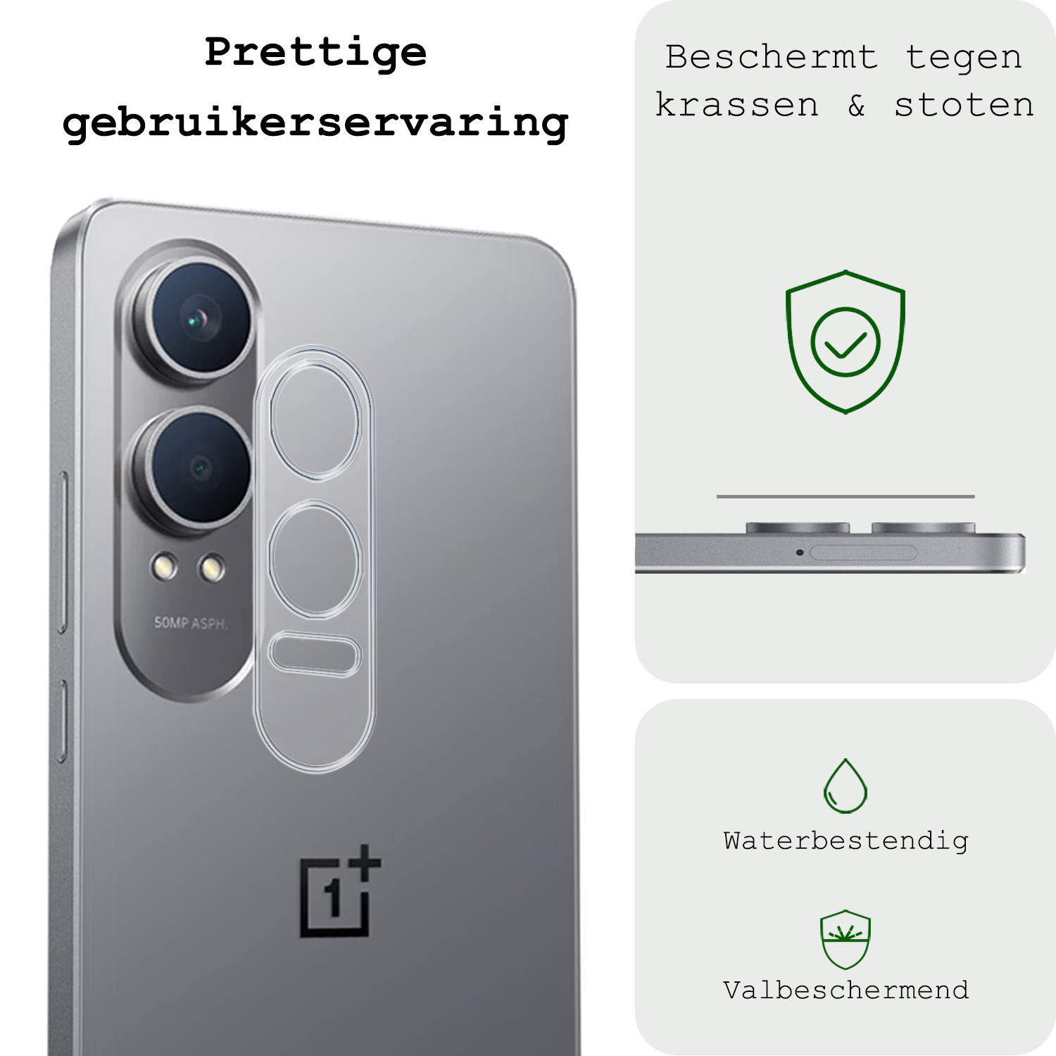 BASEY. Screenprotector Geschikt voor OnePlus Nord CE4 Lite Camera Lens Screenprotector Glas - Screenprotector Geschikt voor OnePlus Nord CE4 Lite Screenprotector Camera Protector Gehard Glas - 3 PACK