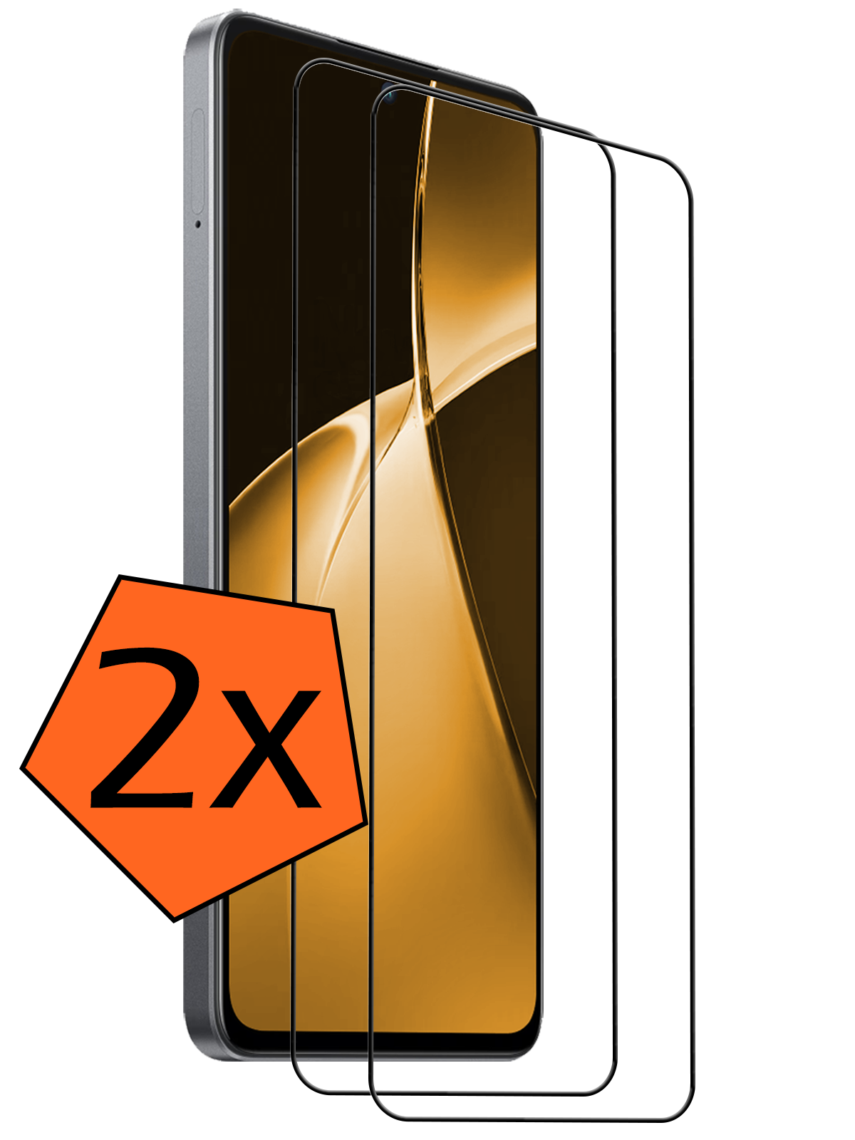 Nomfy Screenprotector Geschikt voor OnePlus Nord CE4 Lite Screenprotector Glas Gehard Tempered Glass Full Cover - Screenprotector Geschikt voor OnePlus Nord CE4 Lite Screen Protector Screen Cover - 2 PACK