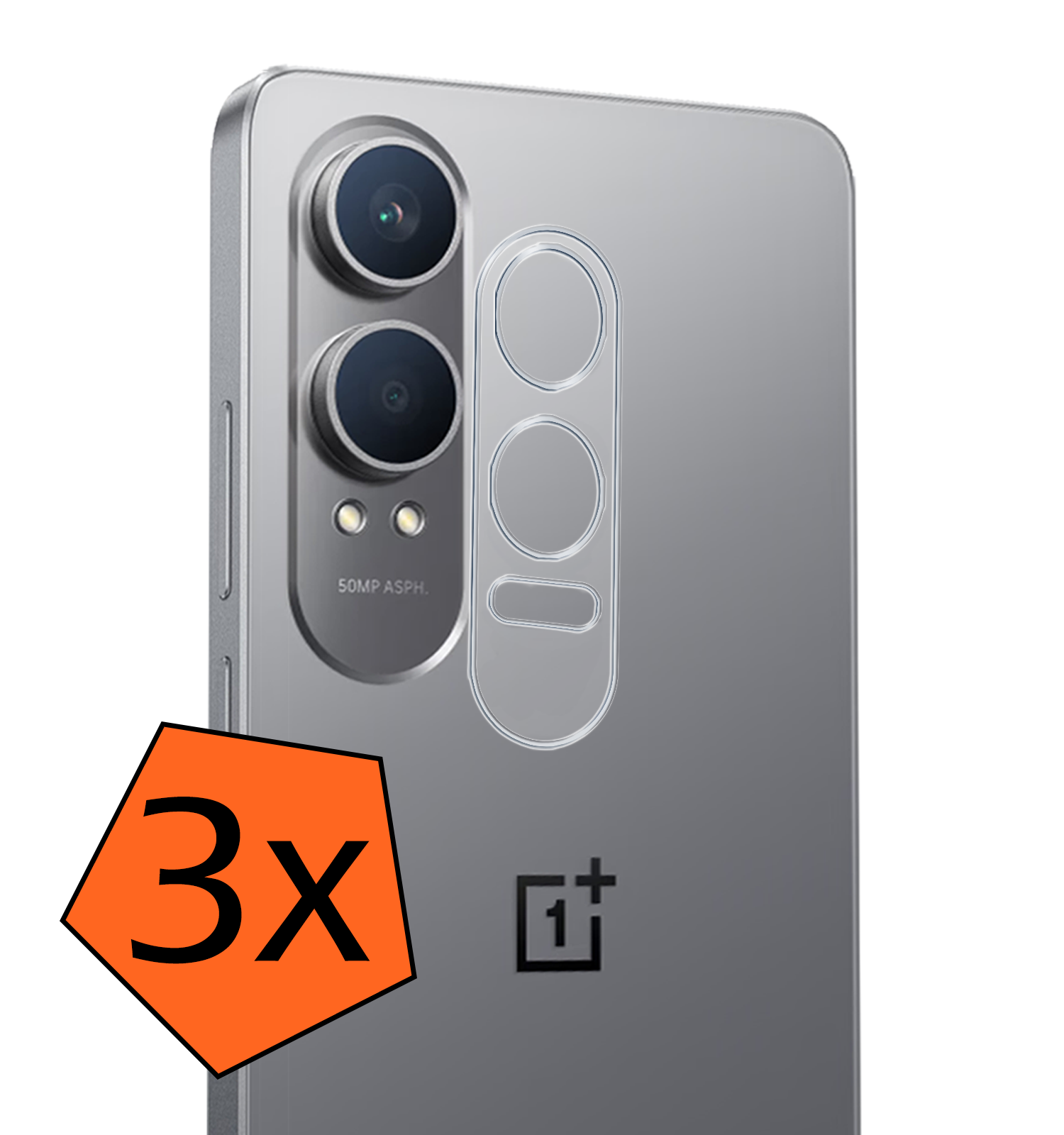 Nomfy Screenprotector Geschikt voor OnePlus Nord CE4 Lite Camera Lens Screenprotector Glas - Screenprotector Geschikt voor OnePlus Nord CE4 Lite Screenprotector Camera Protector Gehard Glas - 3 PACK