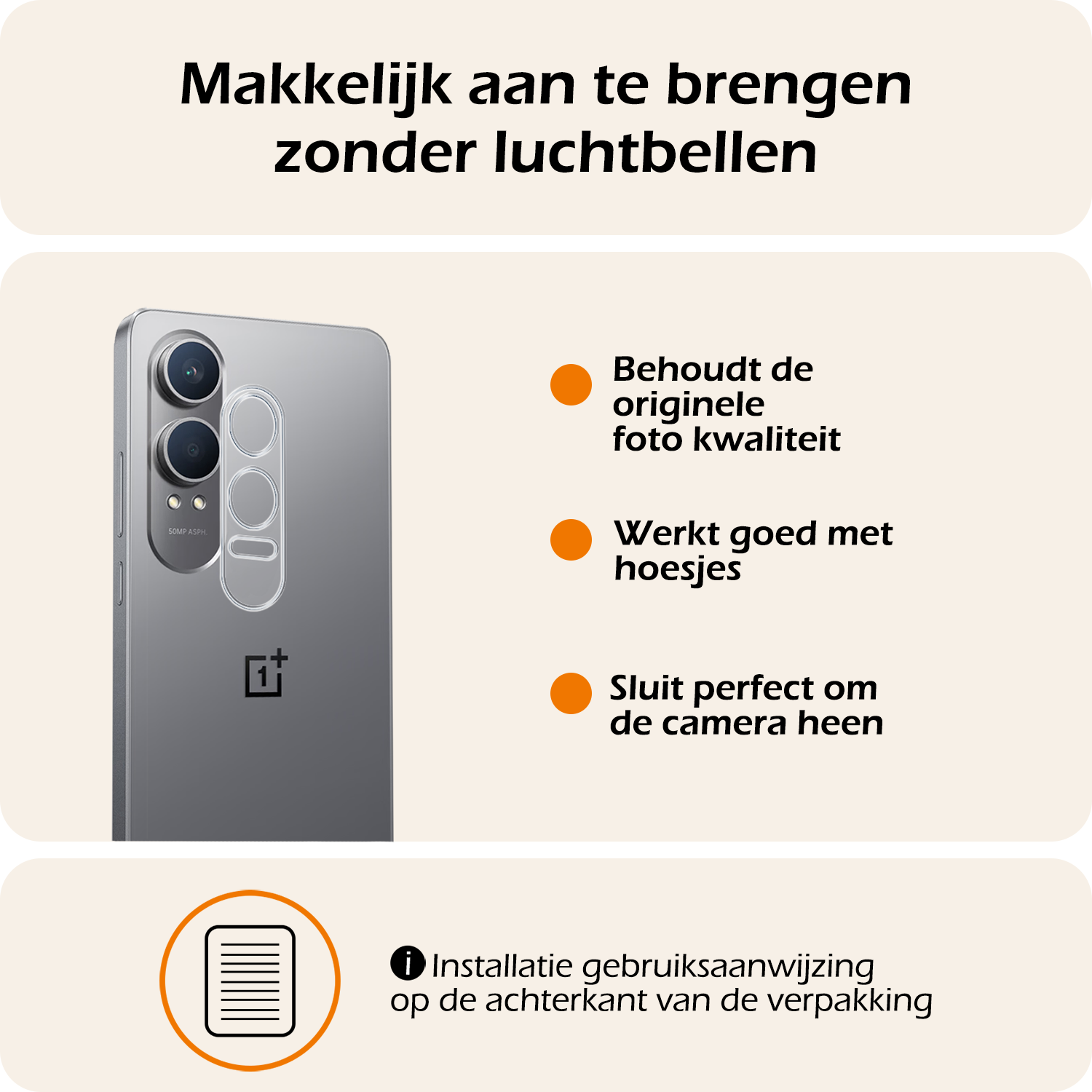 Nomfy Screenprotector Geschikt voor OnePlus Nord CE4 Lite Camera Lens Screenprotector Glas - Screenprotector Geschikt voor OnePlus Nord CE4 Lite Screenprotector Camera Protector Gehard Glas - 3 PACK