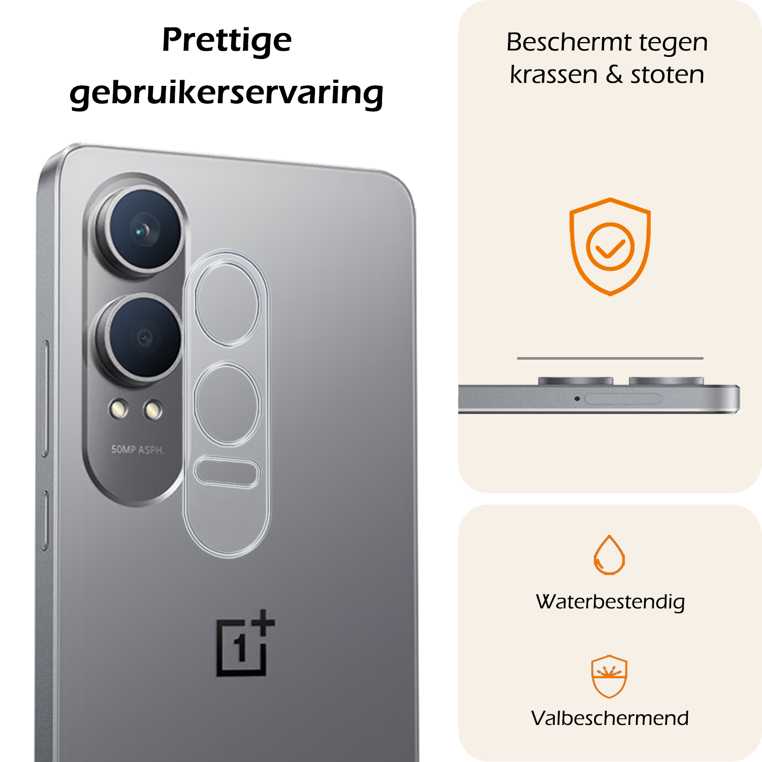 Nomfy Screenprotector Geschikt voor OnePlus Nord CE4 Lite Camera Lens Screenprotector Glas - Screenprotector Geschikt voor OnePlus Nord CE4 Lite Screenprotector Camera Protector Gehard Glas - 3 PACK